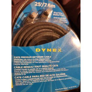 Dynex Ethernet Cord 25’ - New In Package! Grey rj45